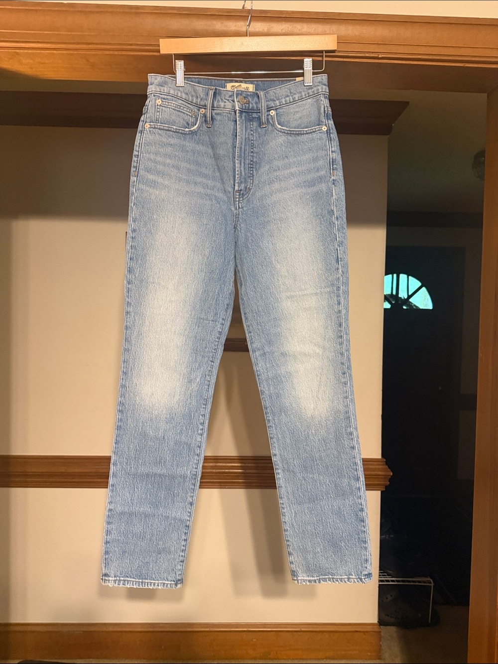 Madewell High-Rise Straight Leg Light Blue Jeans